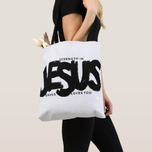 Force divine : Sac fourre-tout avec message de Jés
