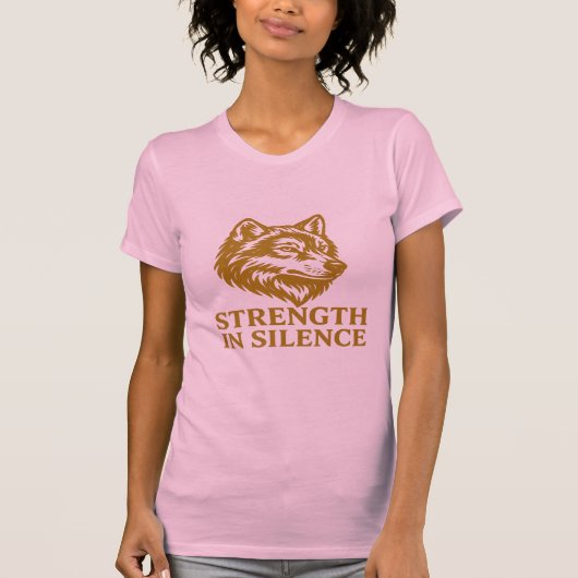 Force en T-shirt Wolf Silence - Motivationnel (Devant)