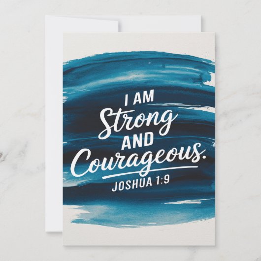 Force et courage dans la carte d'affirmation du Ch (Devant)