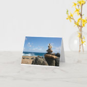 Force et équilibre - Carte pliée vide (Fleur jaune)