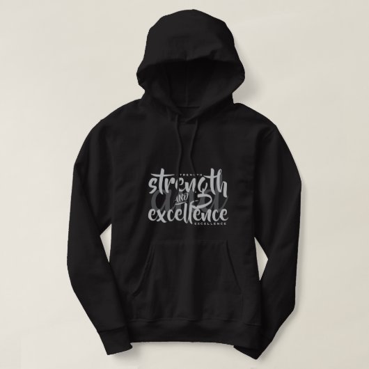 Force Et Excellence Mens Sweat - shirt à capuche N (Design devant)