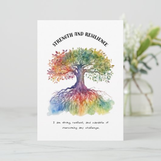 Force et résilience Carte d'affirmation positive (Debout devant)