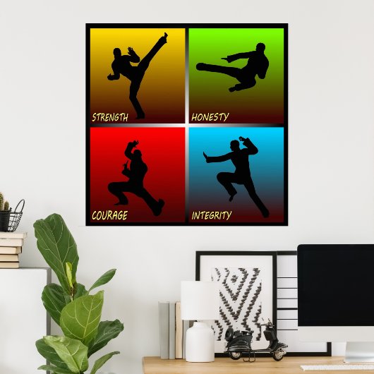 Force honnêteté Courage Intégrité Affiche (Bureau à domicile)