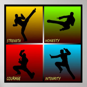 Force honnêteté Courage Intégrité Affiche