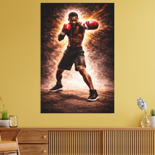 Force implacable – Impression sur toile de boxe (Insitu(Salon))