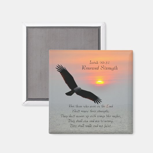 Force renouvelée Bible Verse Magnet (Recto/Verso)