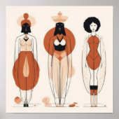 Force Silencieuse – Art mural abstrait féminin (Devant)