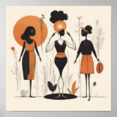 Force Silencieuse – Art mural abstrait féminin (Devant)