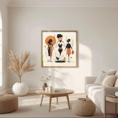 Force Silencieuse – Art mural abstrait féminin
