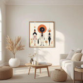 Force Silencieuse – Art mural abstrait féminin I