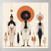 Force Silencieuse – Art mural abstrait féminin I (Devant)