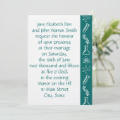 Forces attractives en Faire-part de mariage Turquo (Debout devant)