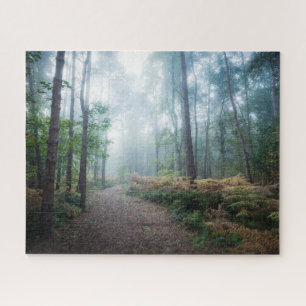 Forces Dark Foggy Woods Norfolk UK Legpuzzel