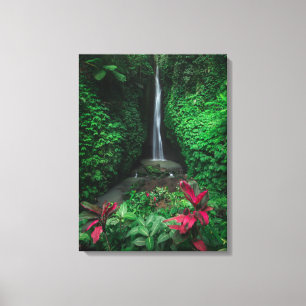 Forces Leke Leke Waterfalls in Bali Canvas Afdruk
