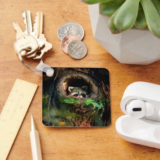 Forces | Raccoon Peeking Sleutelhanger (Bureau)