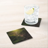 Forces | Sunlight Highlights Waterfall Vierkante Kartonnen Onderzetter (Insitu)
