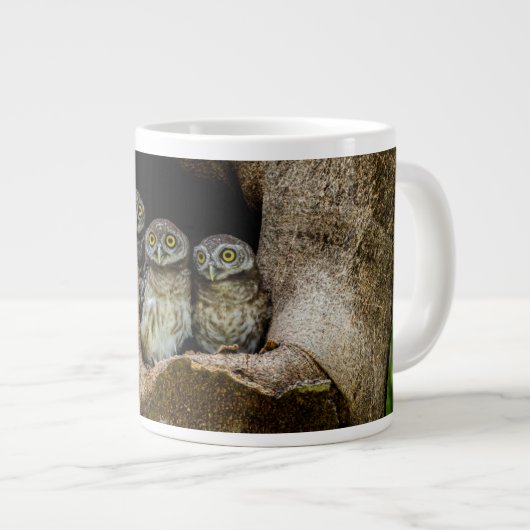 Forces | Three Owls Looking Extra Grote Beker (Voorkant rechts)