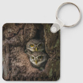 Forces Two Owls Looking Sleutelhanger (Achterkant)