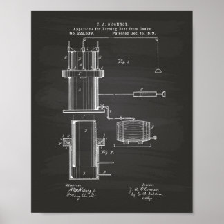 Forcing bier 1879 Patent Art - Chalkboard Poster