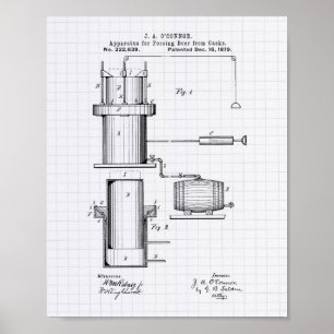 Forcing bier 1879 Patent Art - Lijnd Peper Poster