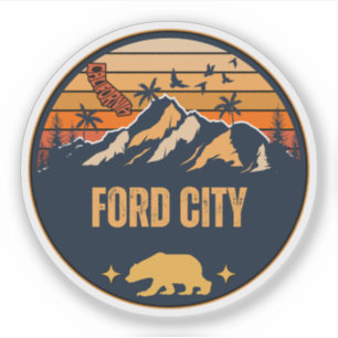 Ford City, Californië Sticker
