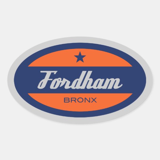 Fordham Ovale Sticker (Voorkant)