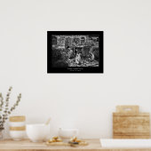  Fordson Tractor, foto met fijne kunst Poster (Keuken)