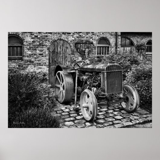  Fordson Tractor, foto met fijne kunst Poster (Voorkant)