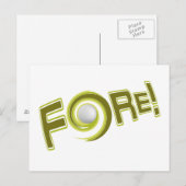 FORE ! carte postale personnalisée (Devant / Derrière)