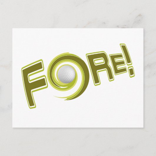 FORE ! carte postale personnalisée (Devant)