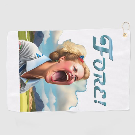 Fore! - Dames golfhanddoek (Horizontaal)