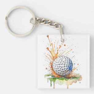 Fore-ever op de groene golfbal sleutelhanger