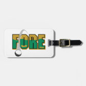 Fore golfbal en spelers bagagelabel (Voorkant horizontaal)