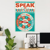 Foreign Language classroom poster (Speak like…) (Bureau à domicile)