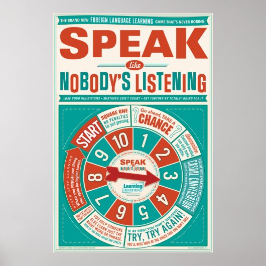 Foreign Language classroom poster (Speak like…) (Devant)