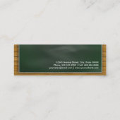 Foreign Language Tutor - Cool Blackboard Personal Mini Visitekaartje (Achterkant)