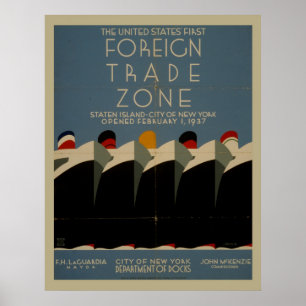 Foreign Trade Zone Vintage Poster