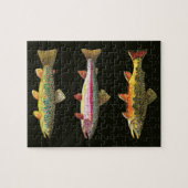 forel - Bruin, regenboog, Brook Legpuzzel (Horizontaal)