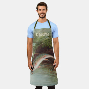 Forel die uit het water springt door S.A. Kilbourn Schort