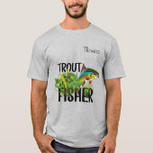Forel Fisher Regenboogforel in natuurlijke omgevin T-shirt (Voorkant)