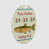 Forel Gevist Grootvader Fotosjabloon Ornament (voorkant)