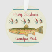 Forel Gevist Grootvader Fotosjabloon Ornament (voorkant)