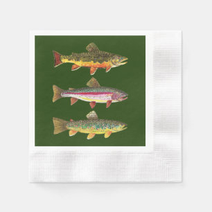 forel Gevist, schuin Servetten