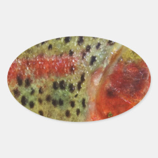 forel in handen ovale sticker