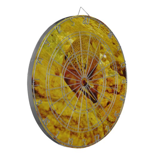 Forel in stroom dartbord (Voorkant Links)