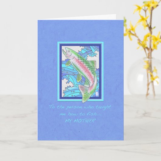 Forel naar moederdag kaart (Gele Bloem)