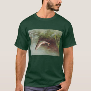Forel springend uit het water door S.A. Kilbourne T-shirt