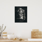 Forel van Turijn, negatief Poster (Keuken)