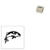 Forel Vis 1 Inch Rubber Stamp Rubberstempel (Gestempeld)