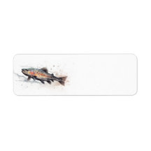 Forel vissen aquarel illustratie